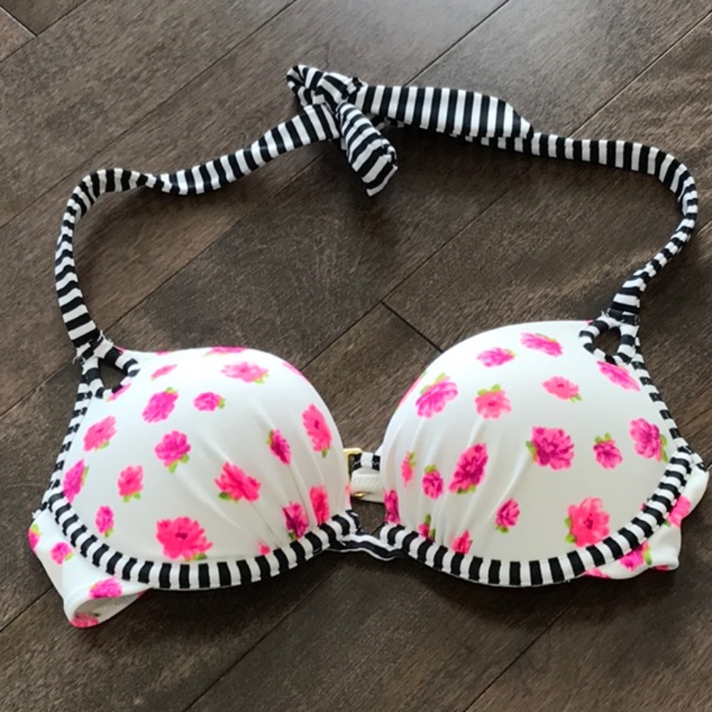 Victoria’s Secret push-up bikini halter top floral